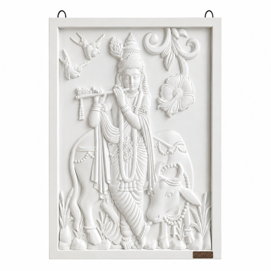 3D Krishna Wall Art