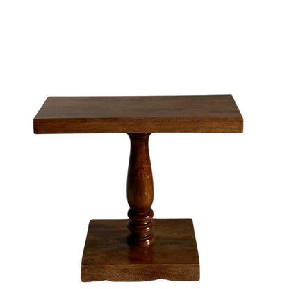 Wood Curls Solid Wood Console Table for Living Room,Solid Wood Foyer Table with Turned Pedestal Base, Entrance Table for Home & Office(30 inch L x 25.3 inch H x 12.5 inch W)