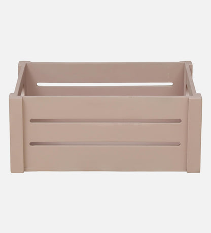 Wood Curls Wooden Nesting Storage Crates with Handles (Set of 2) – Stylish Organizer Baskets for Toiletries, Pantry & Home Décor(Medium (14x11x6 inch) & Small (12x8x5.5 inch)