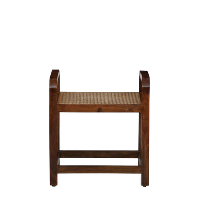 Bendora Wooden Side Table with Cane Seat