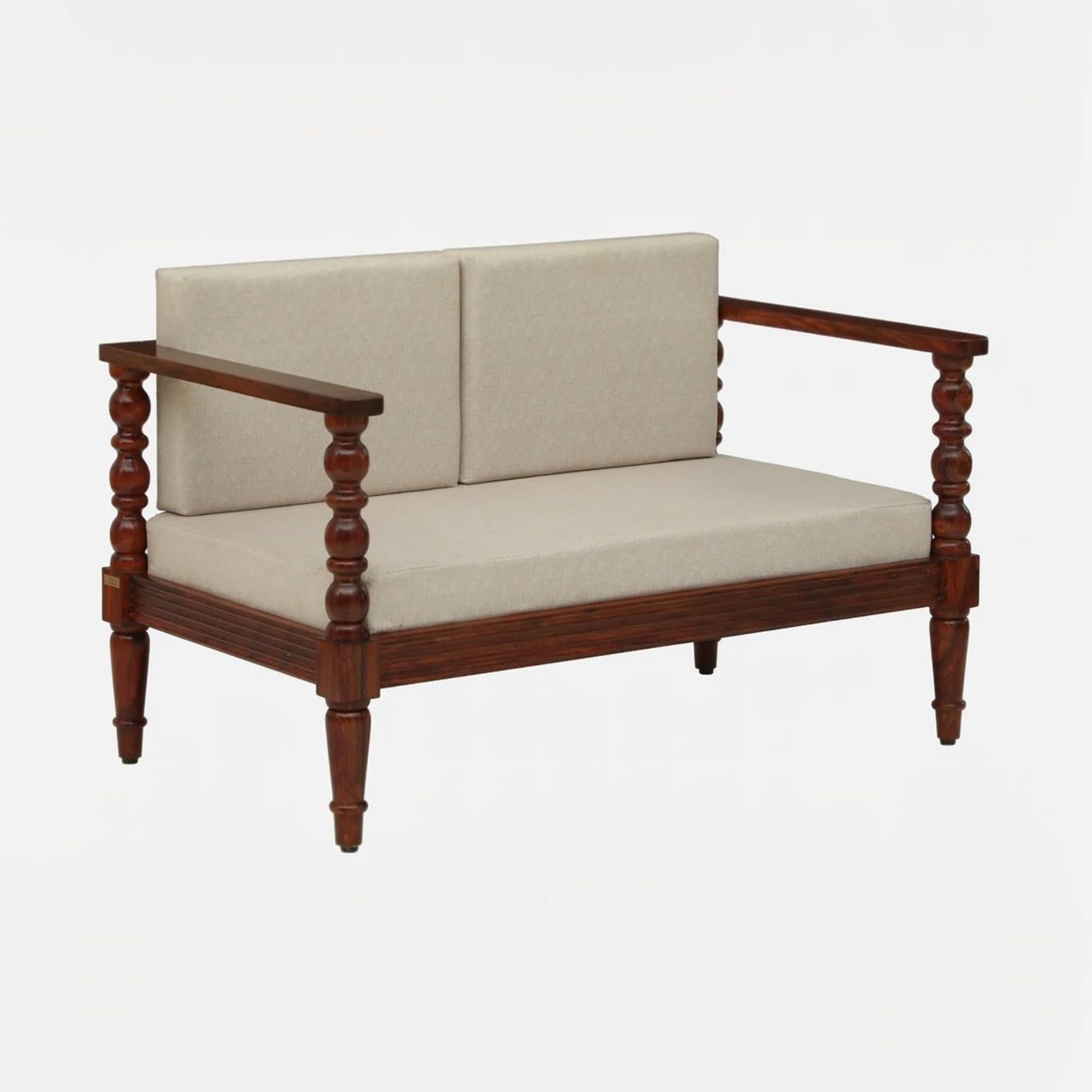 wooden sofa 2 seater