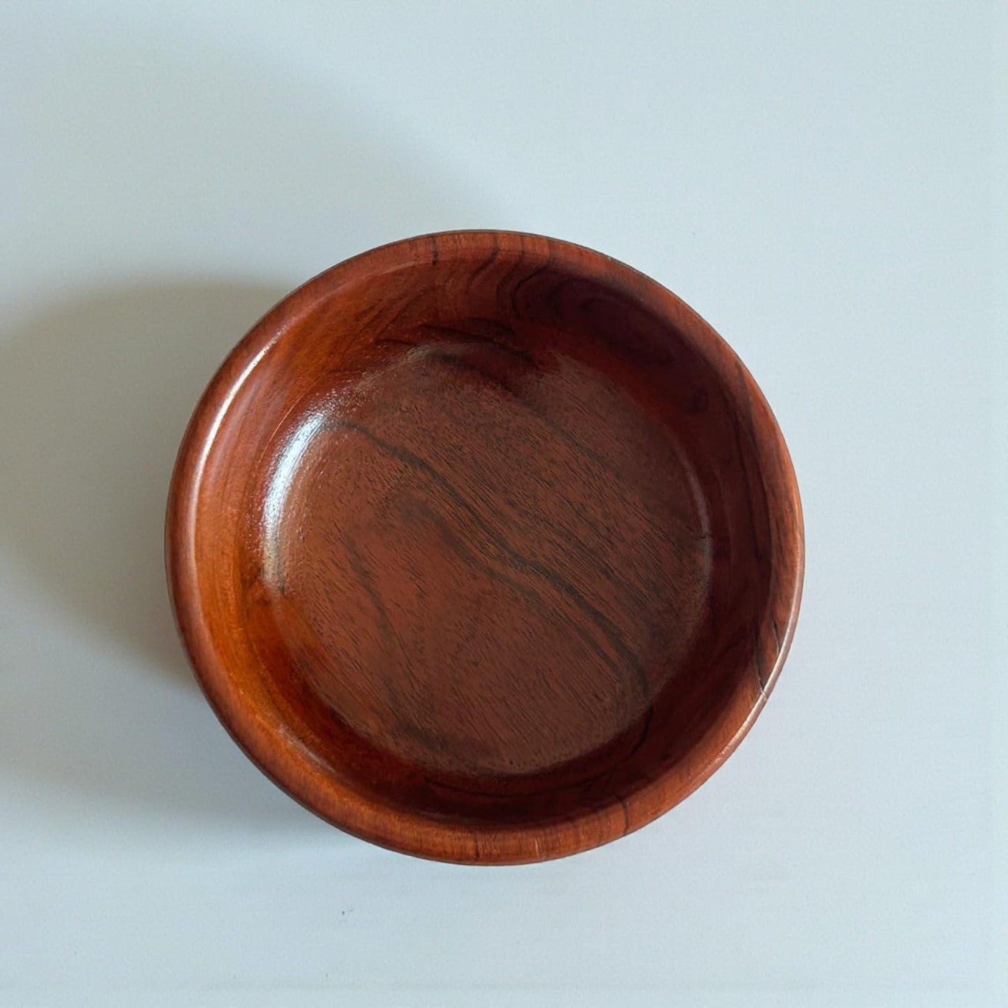 Acacia Wood Small Pedestal Serving Bowl – Round Snack Bowl