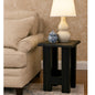 Wood Curls Rustic Black End Table for Living Room| Side Table|Handcrafted Accent Furniture|Bedside Lamp Table|Peg Table|Stool| (Black) Dimensions 14 inch L x 18 inch H|