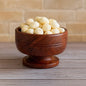 acacia wood pedestal serving bowl

small wooden snack bowl

handcrafted round wooden bowl

acacia serving dish kitchen décor