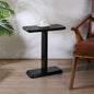 Wood Curls Solostand Modern Side Table, Space-Saving Wooden Side Table with Minimalist Design – C Frame,Black Sleek Finish, Living Room End Table, 40cm(L) x 20cm(W) x 48cm(H)