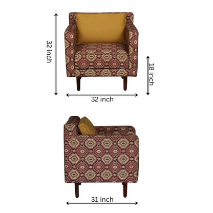 Upholstered Single Seater Sofa Chair for Living room and Bedroom