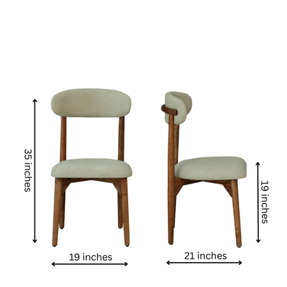 Arcadia Solid Mango Wood Oval Dining Table Set with Upholstered Chairs