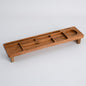 Wood Curls Wooden Desk Organiser,Table Organiser for Home & Office, Storage Tray with Compartments (20 inch(L) x 4.7inch(W) x 2.7inch(H)