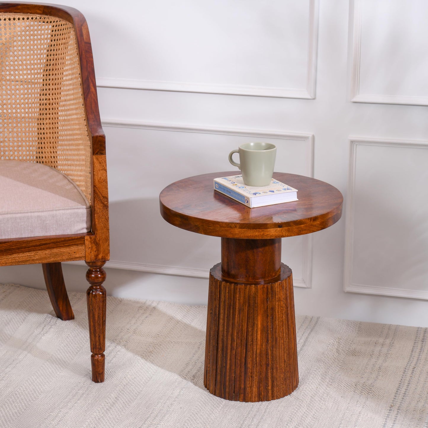 round wooden coffee table 17 inch
mango wood coffee table small
compact wooden side table for sofa
round wooden tea table India