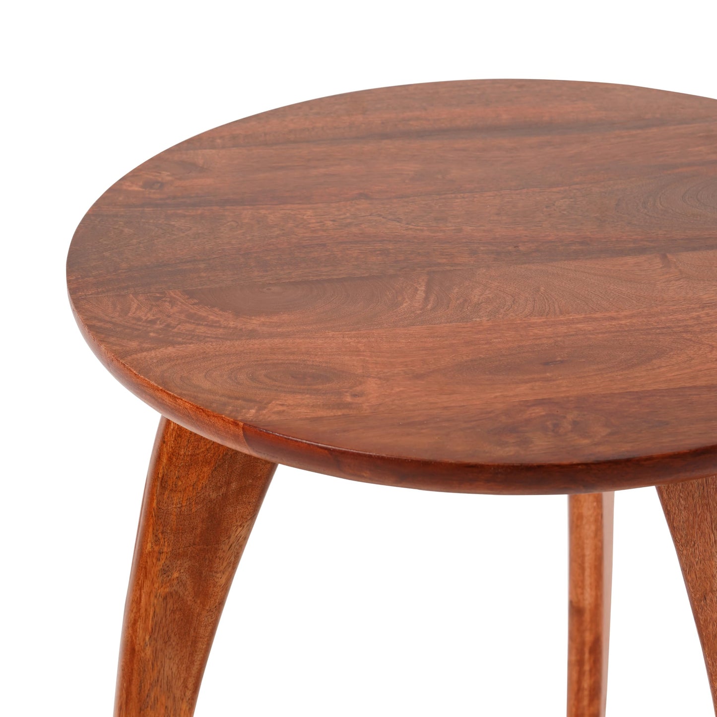 Nexus Round Mango Wood Coffee Table (22” Diameter – Natural Finish)