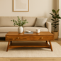 Wood Curls Eira Acacia Wood Coffee Table in Natural Finish