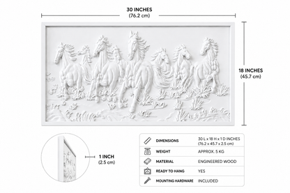 Equine Majesty 3D Horse Relief Wall Panel