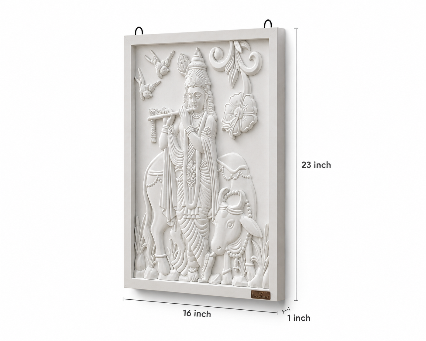 3D Krishna Wall Art