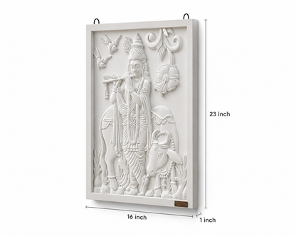 3D Krishna Wall Art