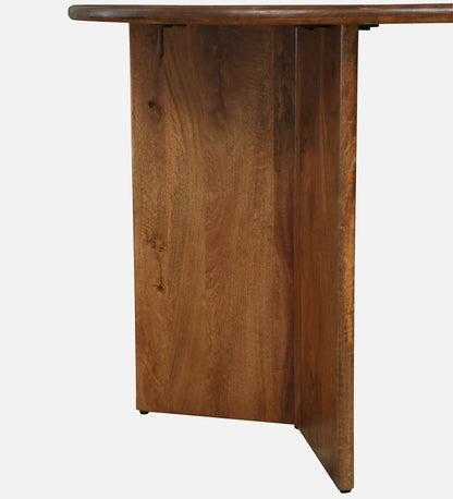 Arcadia Solid Mango Wood Oval Dining Table Set with Upholstered Chairs