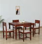 Wood Curls Rustic Harmony 4-Seater Dining Table in Sheesham Wood