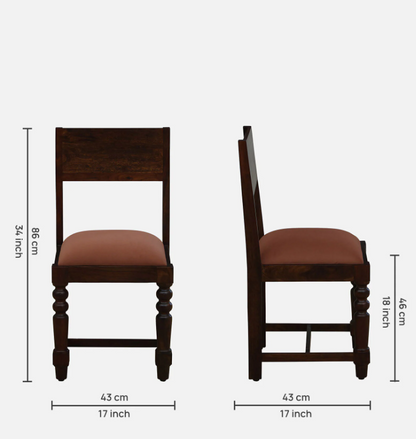 Wood Curls Arwen Sheesham Wood 6-Seater Dining Set in Provincial Teak Finish