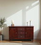 Wood Curls Verona Sheesham Wood Sideboard In Honey Oak Finish