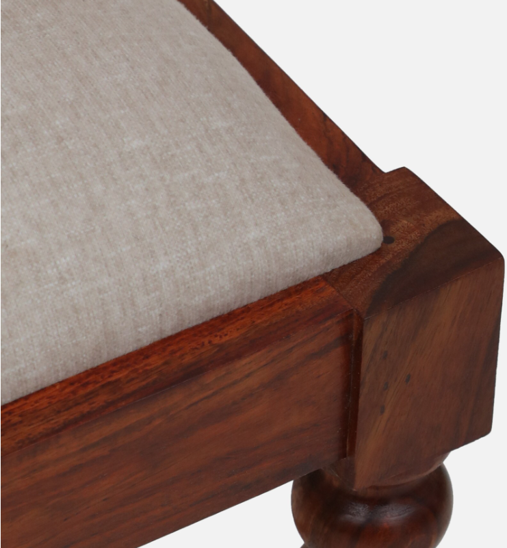 Wood Curls Rustic Harmony 4-Seater Dining Table in Sheesham Wood