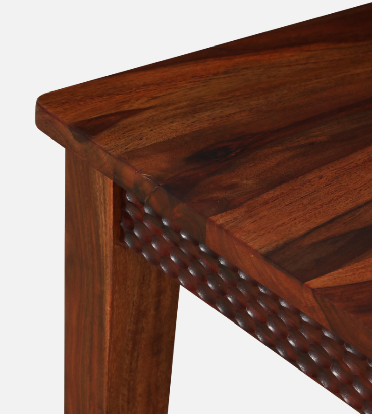 Wood Curls Verona Sheesham Wood 6 Seater Dining Table In Honey Oak Finish