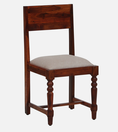 Wood Curls Regalia Sheesham Wood 6 Seater Dining Set In Honey Oak Finish With Bench