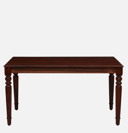 Wood Curls Regalia Sheesham Wood 6 Seater Dining Set In Honey Oak Finish With Bench