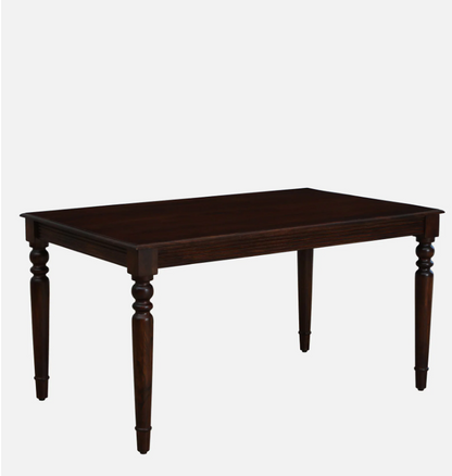 Wood Curls Arwen Sheesham Wood 6-Seater Dining Set in Provincial Teak Finish