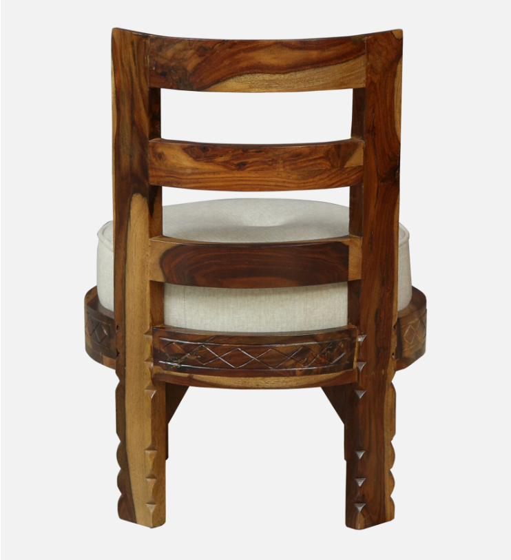 Nivara Sheesham Wood Slipper Chair in Satin Finish