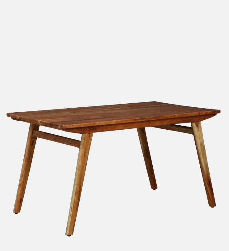 Wood Curls 4 Seater Arcane Dining Set in Acacia wood