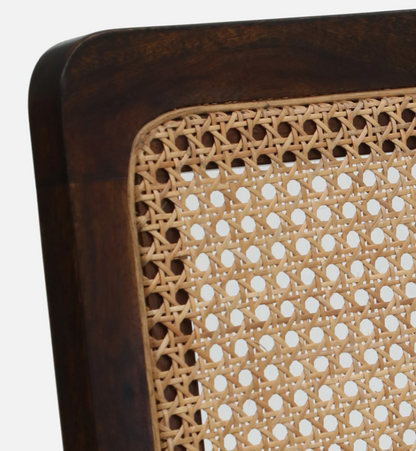 Wood Curls Rivana Sheesham Wood Arm Chair In Walnut Finish