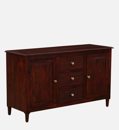 Wood Curls Verona Sheesham Wood Sideboard In Honey Oak Finish