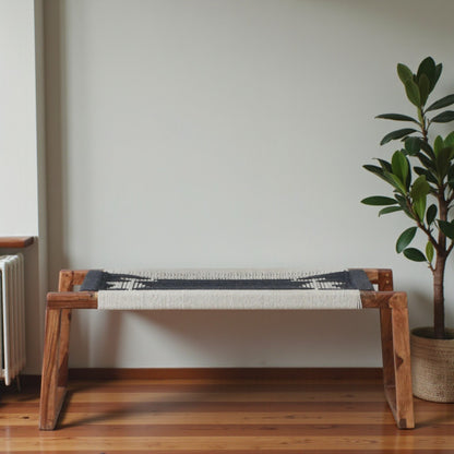 Wood Curls Eira Sheesham Wood 2 Seater Bench In Natural Finish