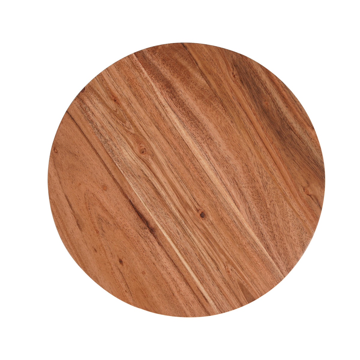 WOOD CURLS 30 cm round acacia wood chopping board with a natural grain finish, suitable for cutting and serving.